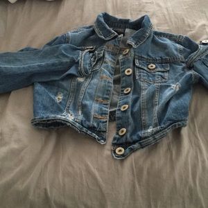 Highway Jeans distressed cropped denim jacket